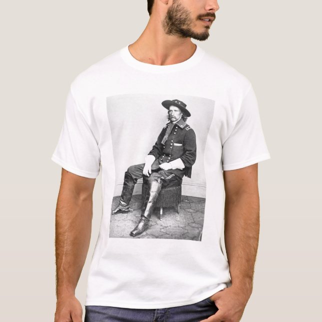 General George A. Custer (b-/wfotoet) T Shirt (Framsida)