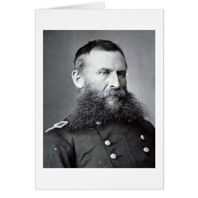 General George Böja (b-/wfotoet) Hälsningskort (Framsidan)