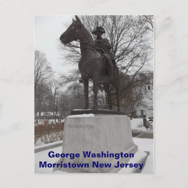 General George Washington vid Morristown Vykort (Framsida)