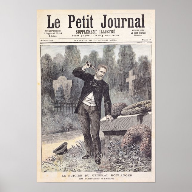 General Georges Ernests självmord Poster (Framsidan)