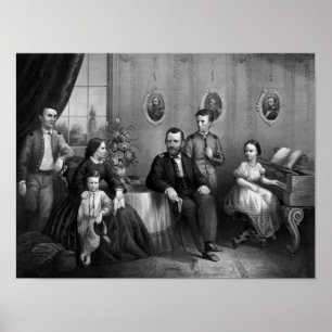 General Grant och hans familj Poster