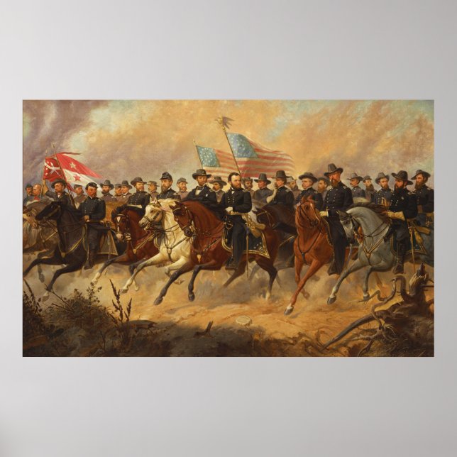 General Grant och hans generaler Inbördeskrigskons Poster (Framsidan)