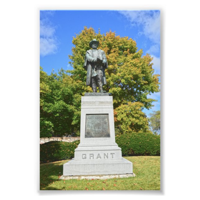 General Grant Statue, Fort Leavenworth, Kansas Fototryck (Framsidan)