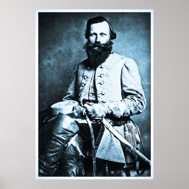 General J.E.B. Stuart Civil Krig Hero Poster (Framsidan)