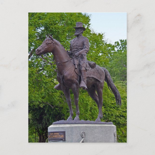 General James B. McPherson Statue Vykort (Framsida)