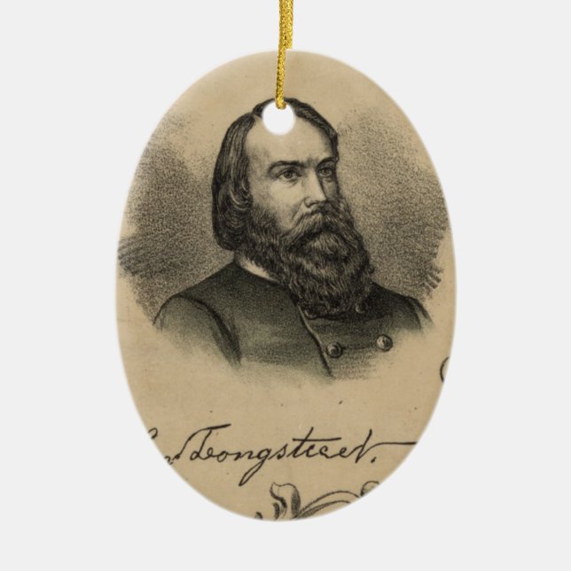 General James Longstreet Julgransprydnad Keramik (Framsidan)