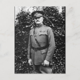 General John J. Pershing.  Allmänt_Krig-bild Vykort