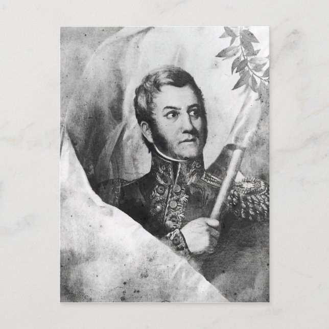 General Jose de San Martin Vykort (Framsida)