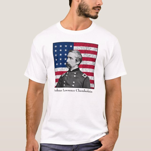 General Kammarherre och amerikanska flaggan T Shirt (Framsida)