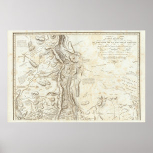 General karta i Konungariket Nya Spanien Poster