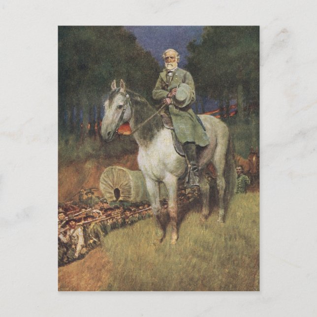 General Lee på sin Berömd Charger, Traveler Vykort (Framsida)