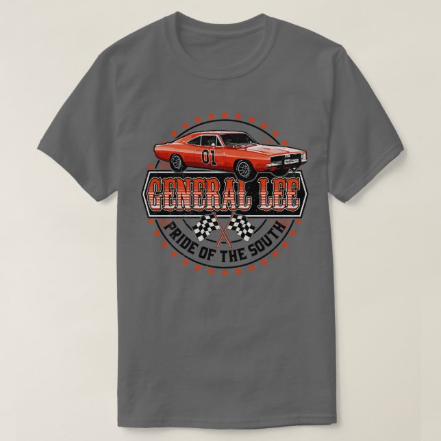General Lee-Pridet i South Lts T Shirt (Design framsida)