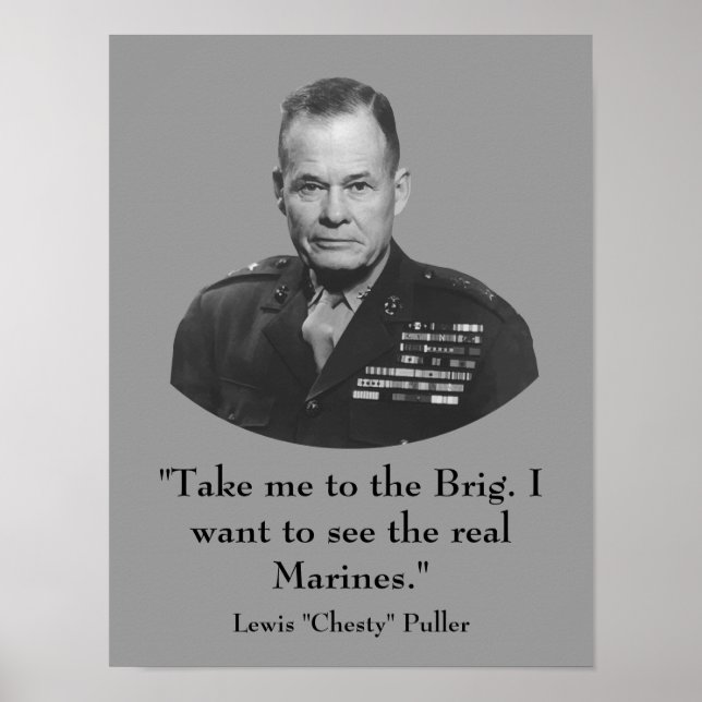 General Lewis "Chety" Puller - Marine Poster (Framsidan)