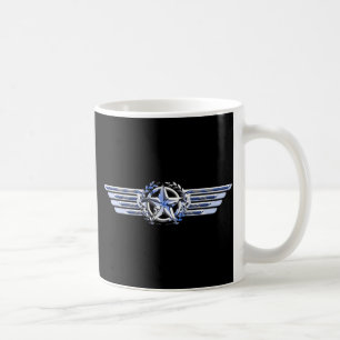 General Luft Pilot Chrome som Star Vingar Black Kaffemugg