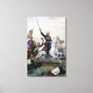 General M.D. Skobelev i Ryssland-Turkiet Canvastryck