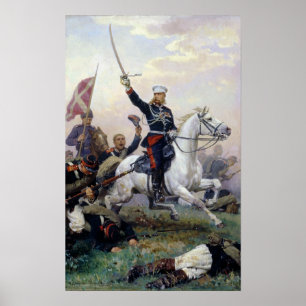 General M.D. Skobelev i Ryssland-Turkiet Poster