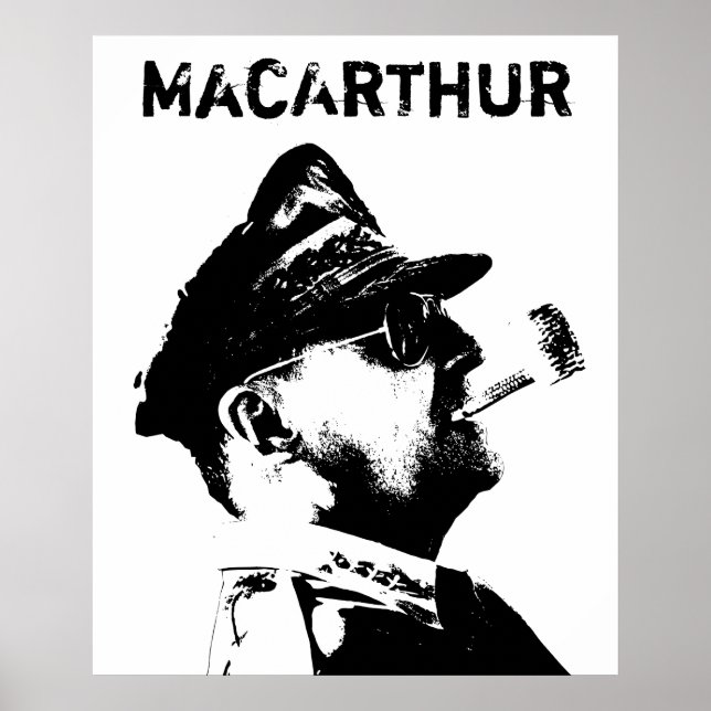 General MacArthur - American Krig Hero Poster (Framsidan)