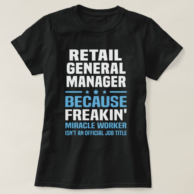 General Manager för butik T Shirt (Design framsida)
