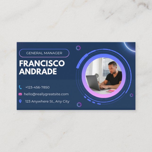 General manager | Professional Business Card Visitkort (Framsida)