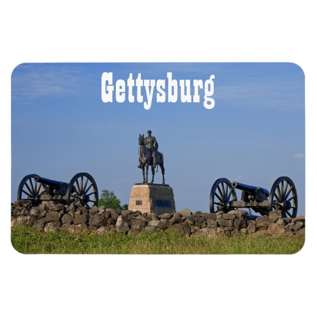 General Meade vid Gettysburg Premium Magnet (Horisontell)
