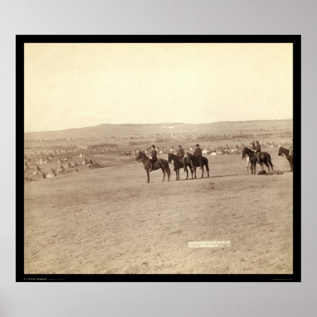 General Miles Overlook Tipi Camp SD 1891 Poster (Framsidan)