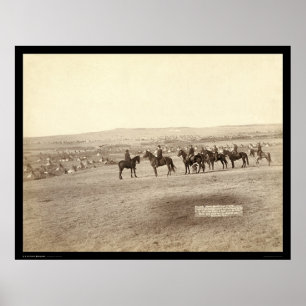 General Miles & staff på Indiska Camp SD 1891 Poster