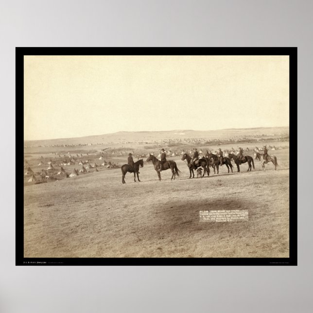 General Miles & staff på Indiska Camp SD 1891 Poster (Framsidan)