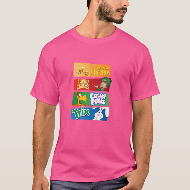 General Mills Multi-Franchise Breakfast Cereal Pan T Shirt (Framsida)