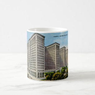 General Motors som bygger, Detroit, Michigan Kaffemugg