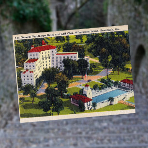 General Oglethorpe Hotel Golf Klubb Wilmington Isl Vykort