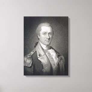 General Otho Holland Williams (1749-94) inristade Canvastryck