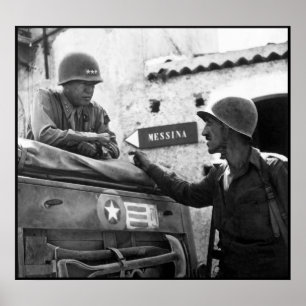 General Patton I Sicily -- Gräns Poster