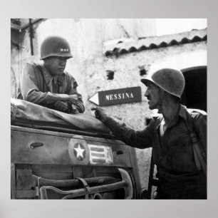 General Patton I Sicily Poster