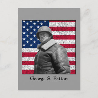 General Patton och American Flagga Vykort