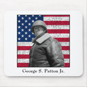 General Patton och amerikanska flaggan Musmatta