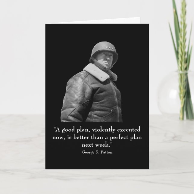 General Patton och Citat Kort (Framsida)