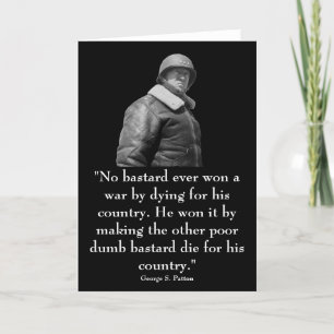 General Patton och Citat Kort