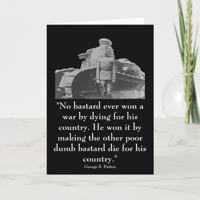General Patton och Citat Kort (Framsida)