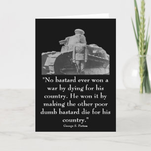 General Patton och Citat Kort