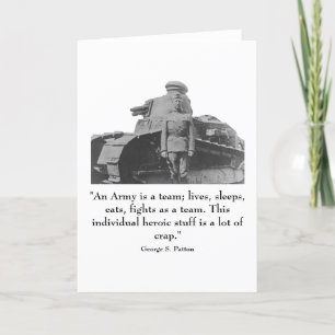 General Patton och Citat Kort