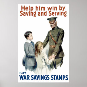 General Pershing - Köp Krig Sparar Frimärke Poster
