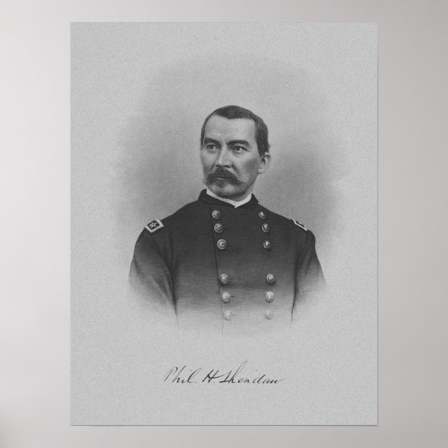 General Philip Sheridan - Civil Krig Poster (Framsidan)