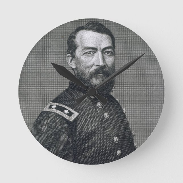 General Philip Sheridan, graverad från ett fotogra Rund Klocka (Framsida)