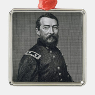 General Philip Sheridan som inristas från en Julgransprydnad Metall