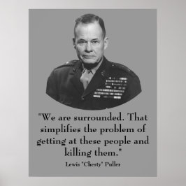 General Puller and Quote Poster