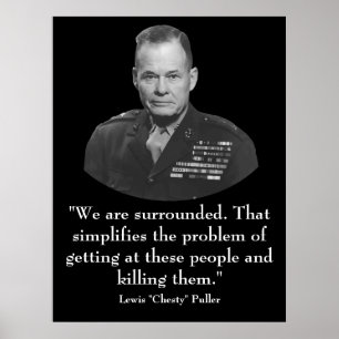 General Puller och citationstecken Poster