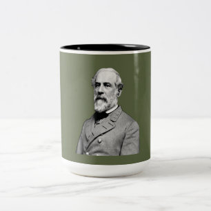 General ⚔️ 🎩 Robert E. Lee Army Grönt Två-Tonad Mugg