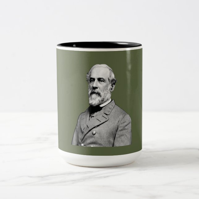 General ⚔️ 🎩 Robert E. Lee Army Grönt Två-Tonad Mugg (Center)