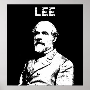 General Robert E. Lee - Black and White Poster