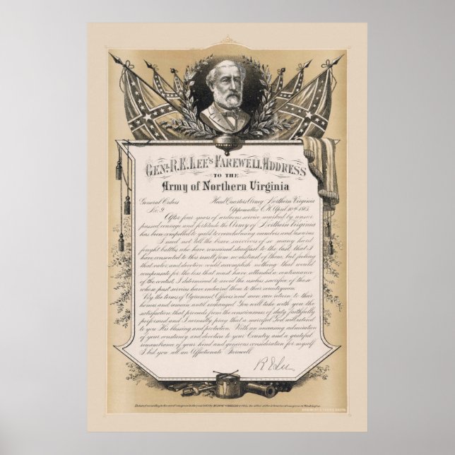 General Robert E. Lee Farewell Adress Poster (Framsidan)